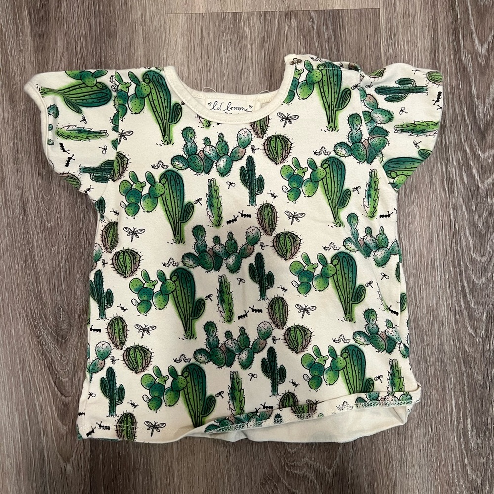 Lil Lemons Cactuses Shirt size 12-18 months